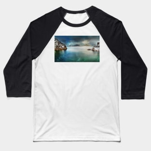 Vidraru lake in the winter, Romania Baseball T-Shirt